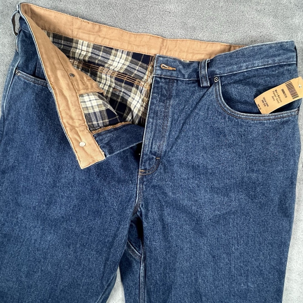 NWT‎ Duluth Men's Ballroom Flannel Lined 40x30 Standard Fit Blue Jeans